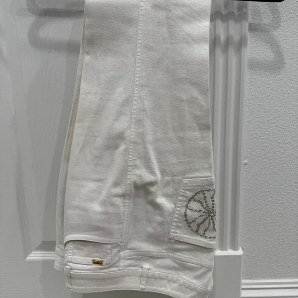 St John Sequin White Pants. Size 4